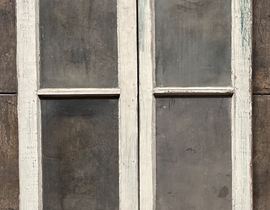 Pair of 4 Lite Shabby Chic Balcony French Doors
