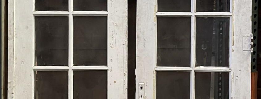 Pair Of 10 Lite Balcony French Doors