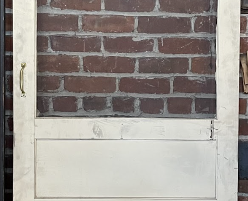 White Shabby Chic Screen Door - 1/2 Lite / 3 Panel Bottom -