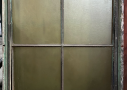 Steel Sash 4 Lite / Green Glazed With Three Form Panel