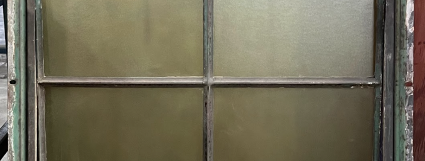 Steel Sash 4 Lite / Green Glazed With Three Form Panel