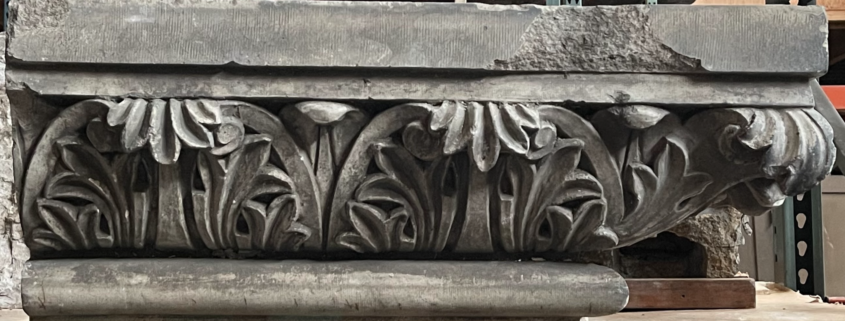 Stone Cornice - Decorative Piece - Lillies