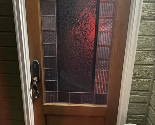 Door With Prism Glass Tiles