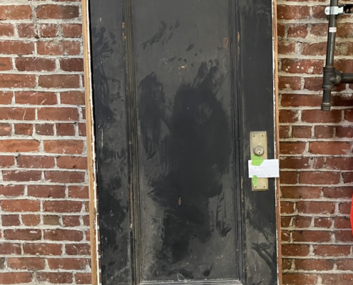 1 Panel Door With Frame - Black