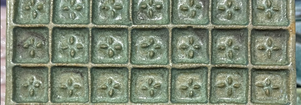 Vintage Tile (Jade Flowers)
