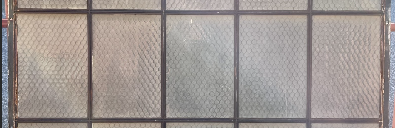 15 Lite Steel Sash Window with Chicken Wire Glass
