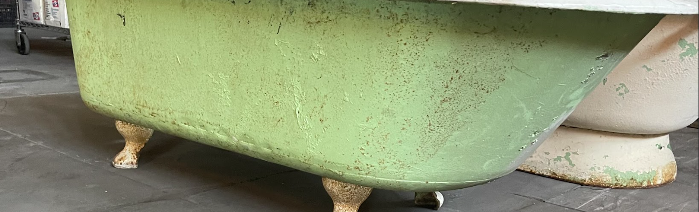 Green Clawfoot Bathtub