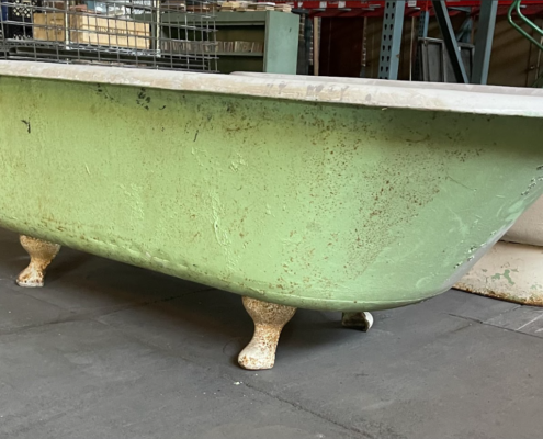 Green Clawfoot Bathtub