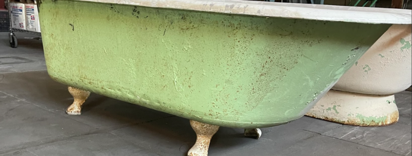 Green Clawfoot Bathtub