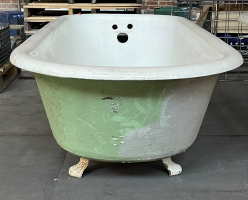 Green Clawfoot Bathtub