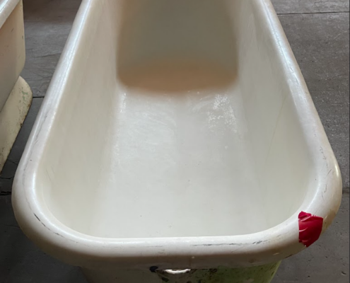 Green Clawfoot Bathtub