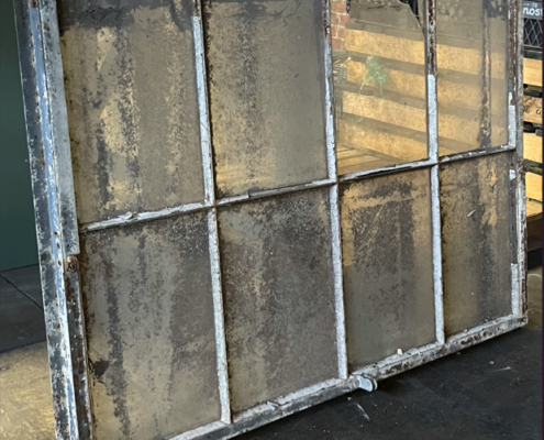 Vintage Industrial 8 Lite Steel Sash Window For Sale Operable