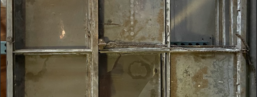 Vintage Industrial 6 Lite Steel Sash Window For Sale Operable