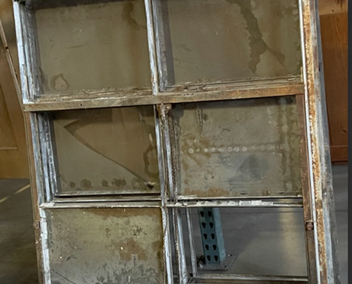 Vintage Industrial 6 Lite Steel Sash Window For Sale Operable