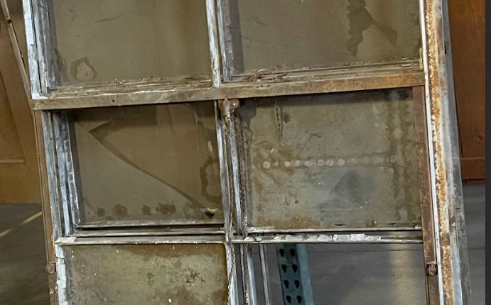 Vintage Industrial 6 Lite Steel Sash Window For Sale Operable